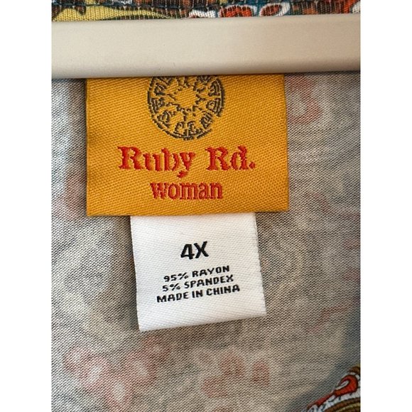 NWT Ruby Rd. Ladies Cowl Neck Stretchy Comfortable Lightweight Blouse SZ 4X - Picture 5 of 7